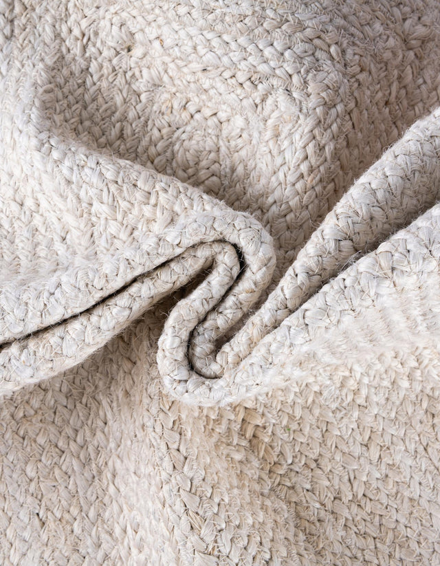 White 4' 1 x 4' 1 Kids Braided Jute Round Area Rug for Baby Nursery, Toddler Playroom, Bedrooms All Natural Eco-Friendly Sustainable Carpet for Sale at Rug Engine