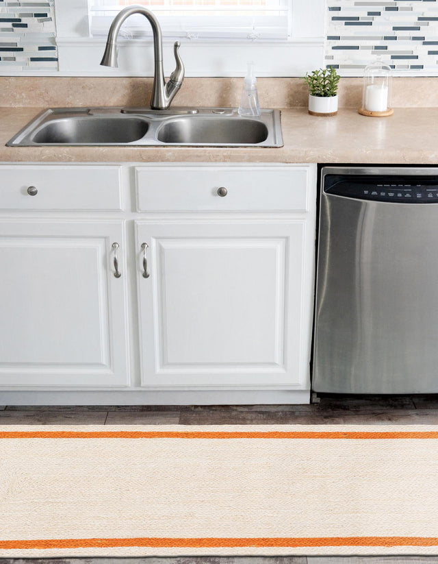 White 2' x 6' 1 Kids Braided Jute Runner Area Rug for Baby Nursery, Toddler Playroom, Bedrooms All Natural Eco-Friendly Sustainable Carpet for Sale at Rug Engine