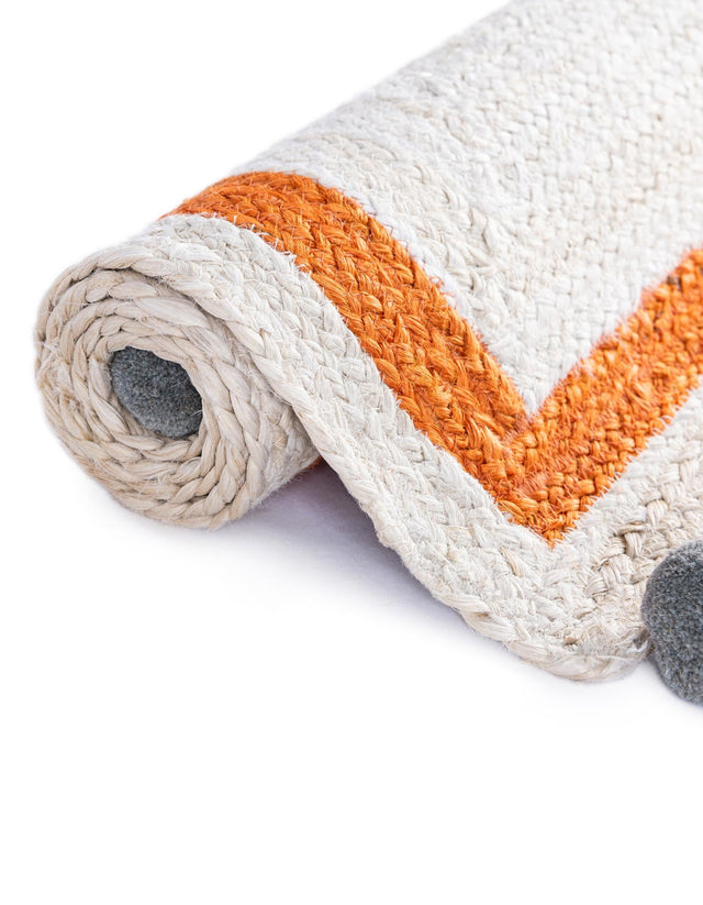 White 2' x 6' 1 Kids Braided Jute Runner Area Rug for Baby Nursery, Toddler Playroom, Bedrooms All Natural Eco-Friendly Sustainable Carpet for Sale at Rug Engine