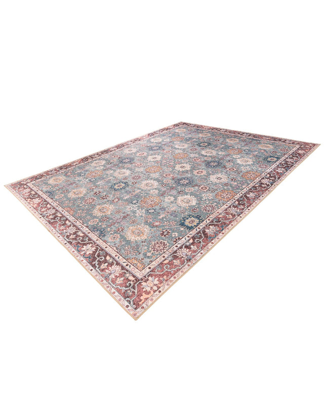 Washable Green 9' 5 x 13' 1 Timeless Rectangle Area Rug Easy to Clean Stain Resistant & Durable Traditional Classic Vintage Design Carpet for Sale at Rug Engine