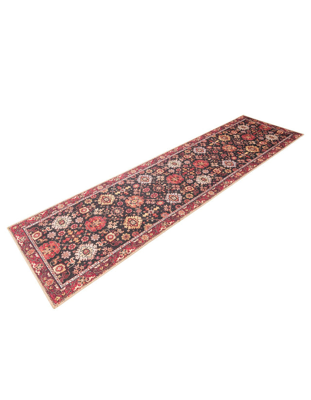 Washable Black 2' 7 x 10' Timeless Runner Area Rug Easy to Clean Stain Resistant & Durable Traditional Classic Vintage Design Carpet for Sale at Rug Engine