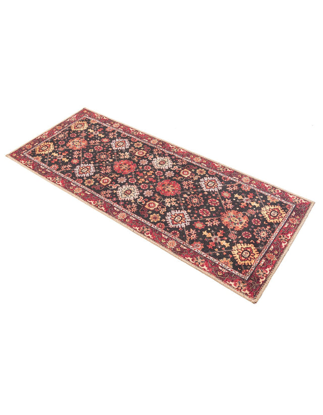 Washable Black 2' x 5' 1 Timeless Runner Area Rug Easy to Clean Stain Resistant & Durable Traditional Classic Vintage Design Carpet for Sale at Rug Engine