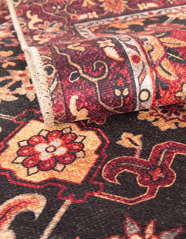 Washable Black 9' 5 x 13' 1 Timeless Rectangle Area Rug Easy to Clean Stain Resistant & Durable Traditional Classic Vintage Design Carpet for Sale at Rug Engine
