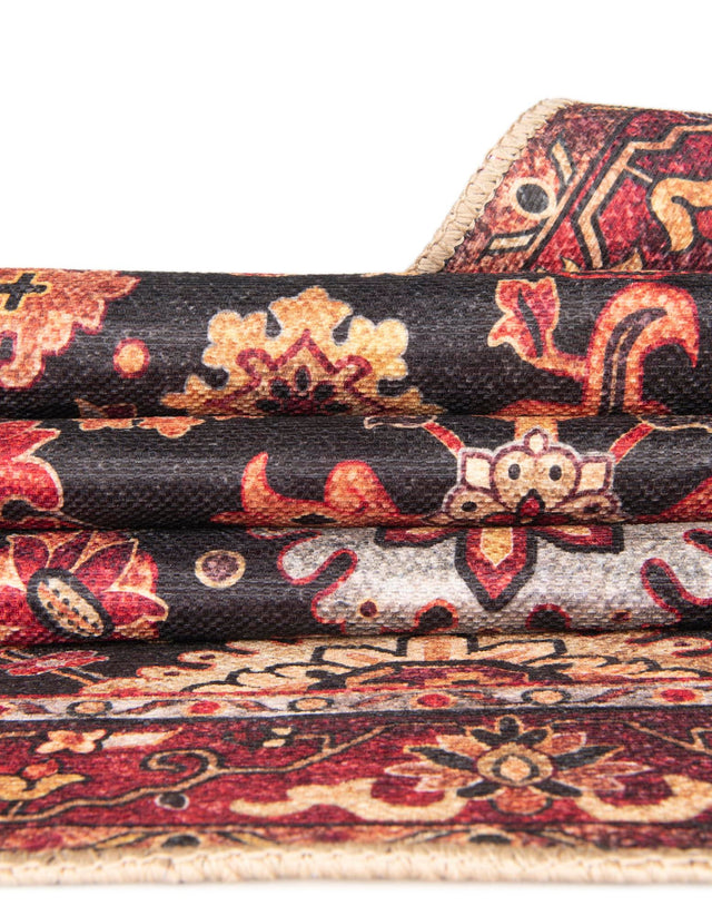 Washable Black 9' 5 x 13' 1 Timeless Rectangle Area Rug Easy to Clean Stain Resistant & Durable Traditional Classic Vintage Design Carpet for Sale at Rug Engine