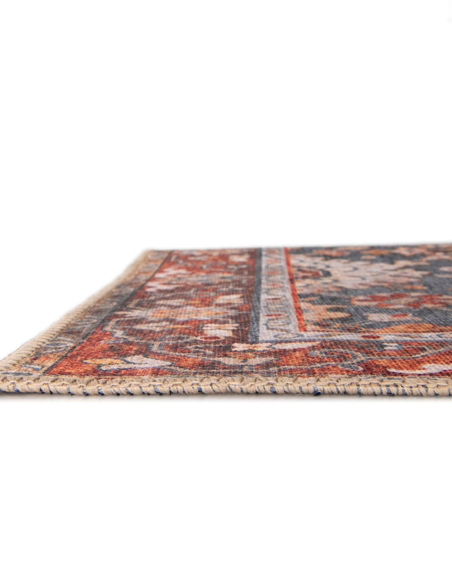 Washable Navy Blue 2' 7 x 12' Timeless Runner Area Rug Easy to Clean Stain Resistant & Durable Traditional Classic Vintage Design Carpet for Sale at Rug Engine