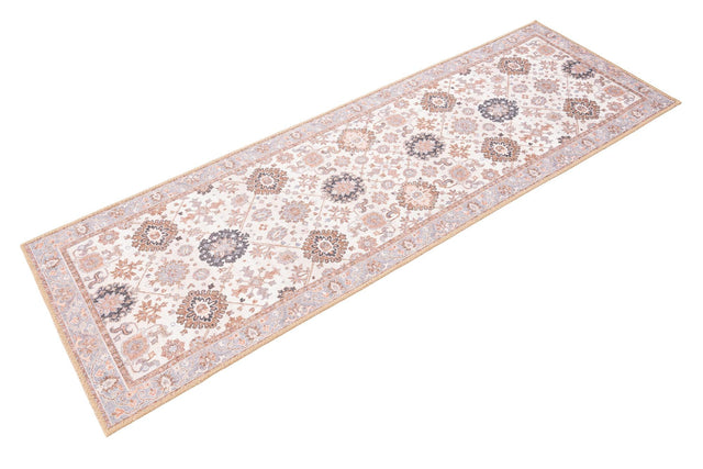 Washable Ivory 2' x 6' 1 Timeless Runner Area Rug Easy to Clean Stain Resistant & Durable Traditional Classic Vintage Design Carpet for Sale at Rug Engine