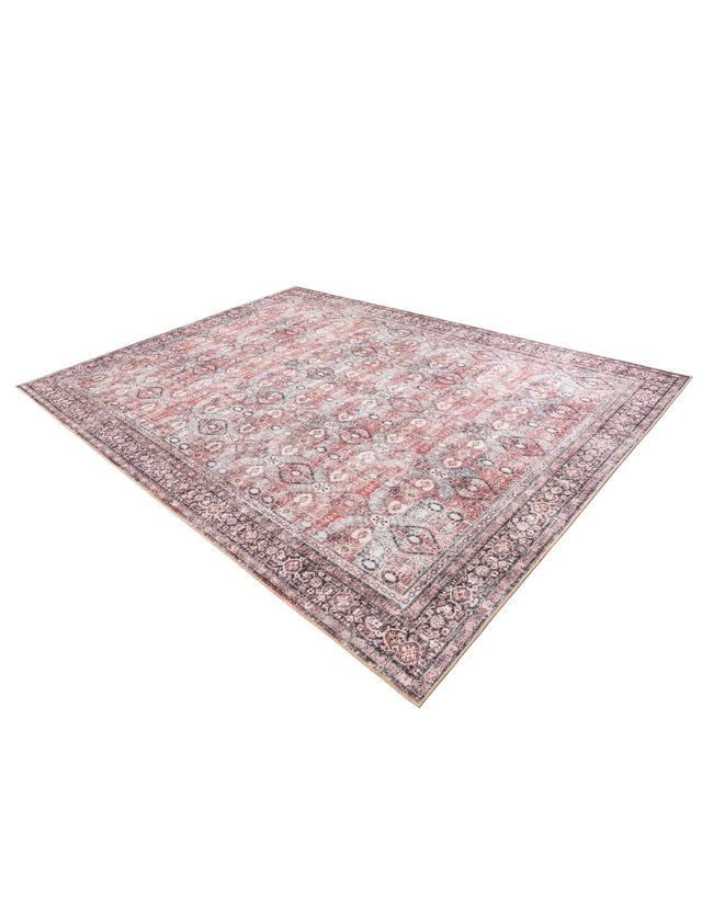 Washable Antique Red 9' 5 x 13' 1 Timeless Rectangle Area Rug Easy to Clean Stain Resistant & Durable Traditional Classic Vintage Design Carpet for Sale at Rug Engine