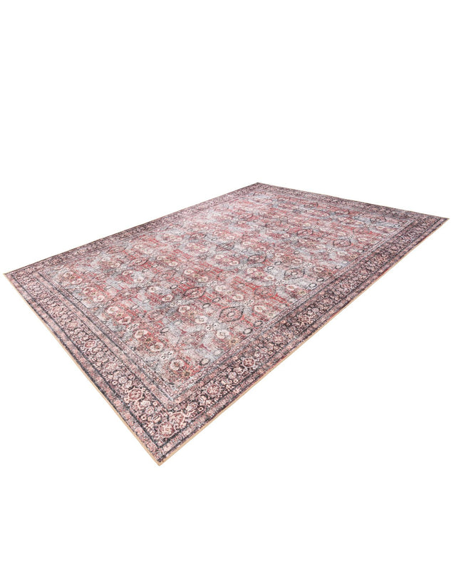 Washable Antique Red 9' 5 x 13' 1 Timeless Rectangle Area Rug Easy to Clean Stain Resistant & Durable Traditional Classic Vintage Design Carpet for Sale at Rug Engine