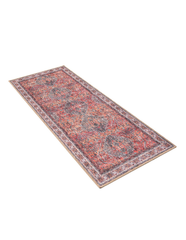 Washable Rust Red 2' x 5' 1 Timeless Runner Area Rug Easy to Clean Stain Resistant & Durable Traditional Classic Vintage Design Carpet for Sale at Rug Engine