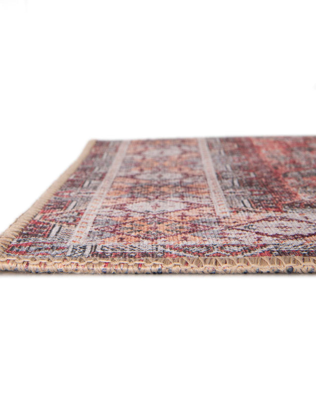 Washable Rust Red 7' 10 x 7' 10 Timeless Square Area Rug Easy to Clean Stain Resistant & Durable Traditional Classic Vintage Design Carpet for Sale at Rug Engine