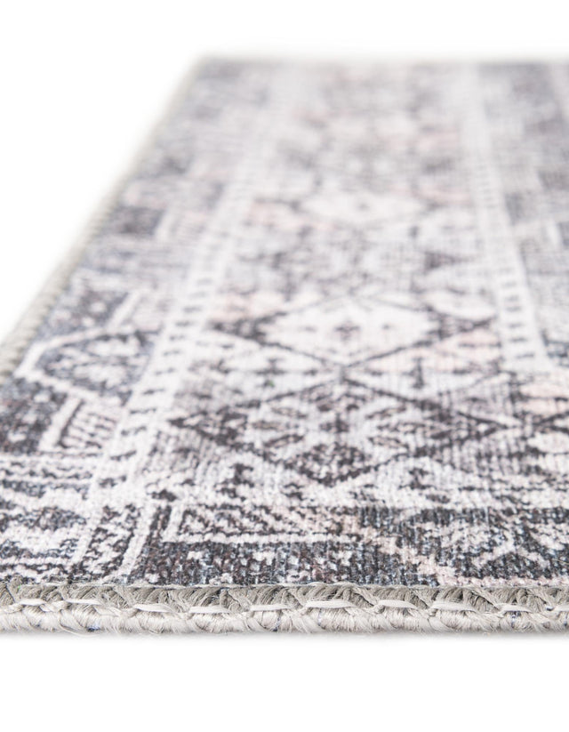 Washable Gray 6' 1 x 9' Timeless Rectangle Area Rug Easy to Clean Stain Resistant & Durable Traditional Classic Vintage Design Carpet for Sale at Rug Engine