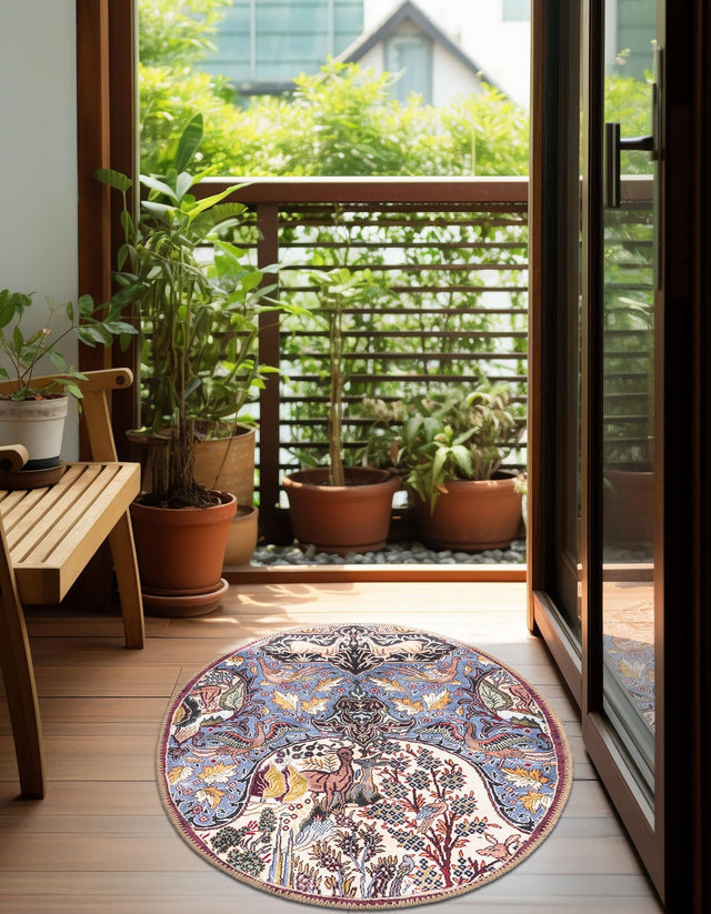 Washable Multicolor 2' x 3' 1 Timeless Oval Area Rug Easy to Clean Stain Resistant & Durable Traditional Classic Vintage Design Carpet for Sale at Rug Engine