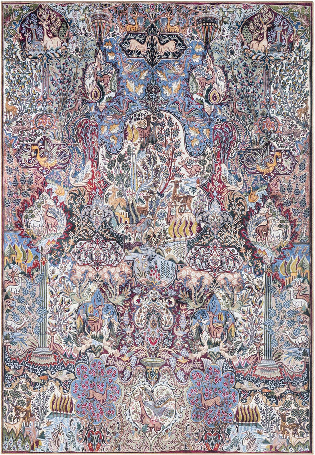 Washable Multicolor 8' 4 x 12' Timeless Rectangle Area Rug Easy to Clean Stain Resistant & Durable Traditional Classic Vintage Design Carpet for Sale at Rug Engine