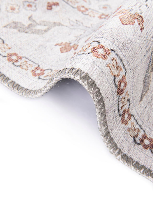 Washable Ivory 6' 1 x 9' Timeless Rectangle Area Rug Easy to Clean Stain Resistant & Durable Traditional Classic Vintage Design Carpet for Sale at Rug Engine