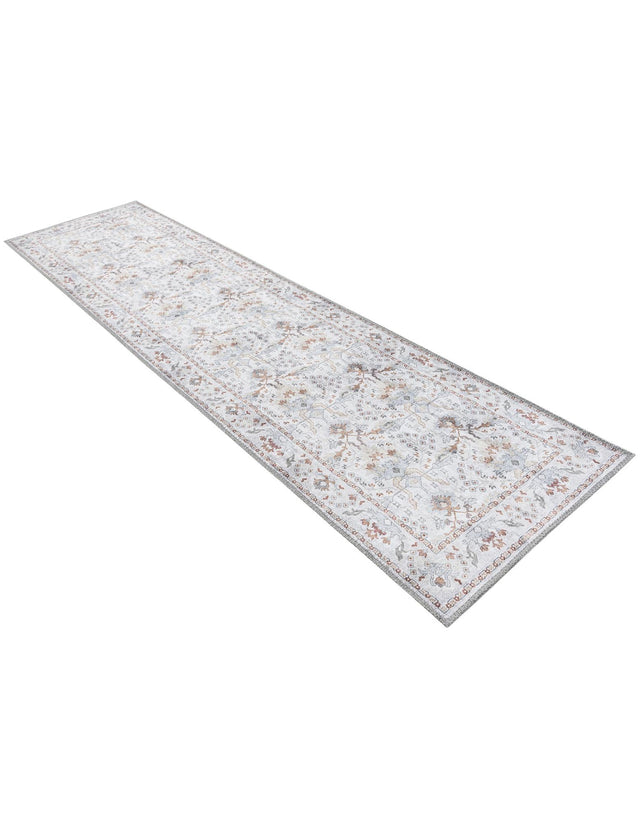 Washable Ivory 2' x 8' Timeless Runner Area Rug Easy to Clean Stain Resistant & Durable Traditional Classic Vintage Design Carpet for Sale at Rug Engine
