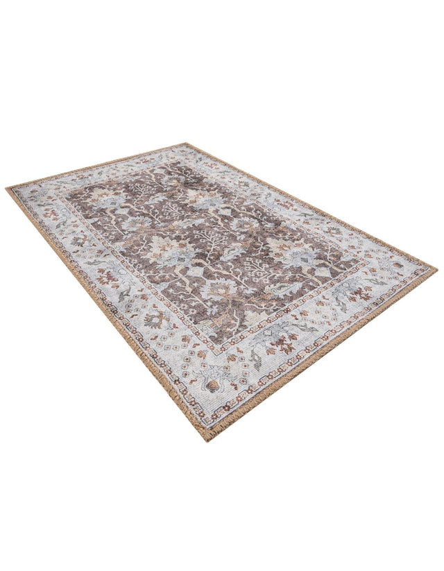 Washable Almond Brown 2' x 3' 1 Timeless Rectangle Area Rug Easy to Clean Stain Resistant & Durable Traditional Classic Vintage Design Carpet for Sale at Rug Engine