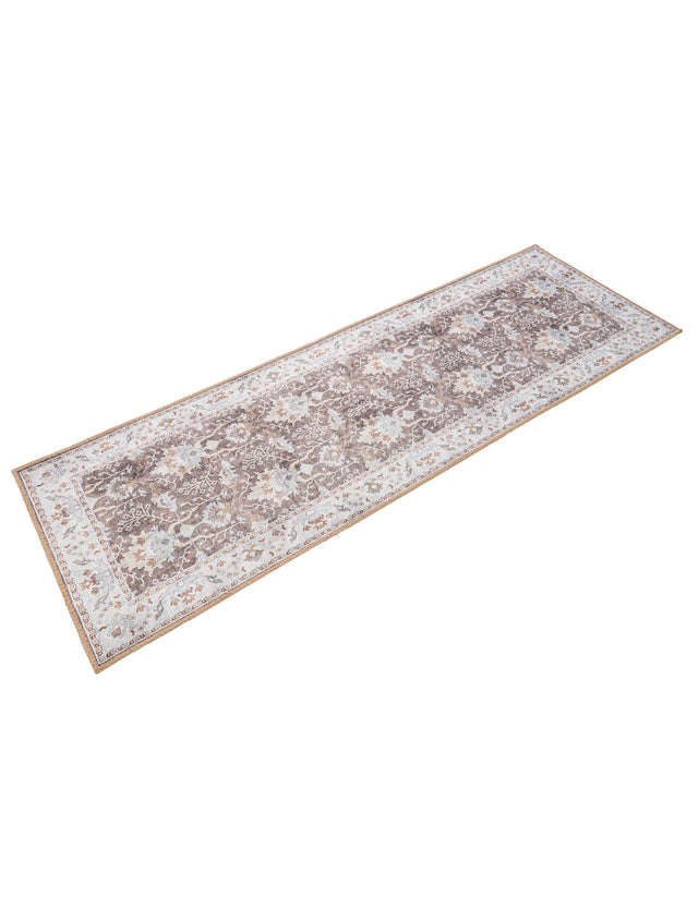 Washable Almond Brown 2' x 6' 1 Timeless Runner Area Rug Easy to Clean Stain Resistant & Durable Traditional Classic Vintage Design Carpet for Sale at Rug Engine