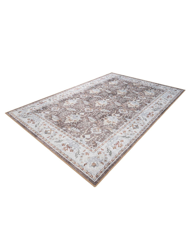 Washable Almond Brown 6' 1 x 9' Timeless Rectangle Area Rug Easy to Clean Stain Resistant & Durable Traditional Classic Vintage Design Carpet for Sale at Rug Engine