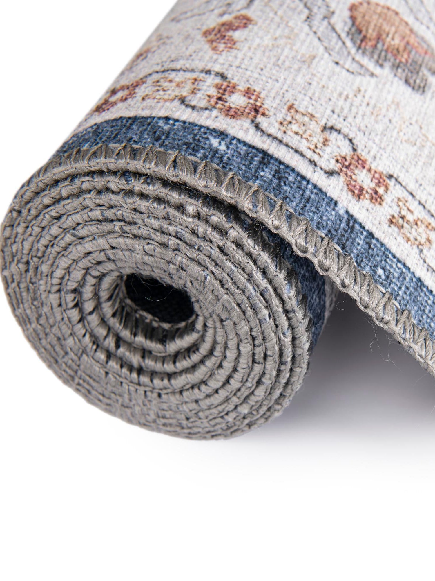 Washable Navy Blue 2' 7 x 12' Timeless Runner Area Rug Easy to Clean Stain Resistant & Durable