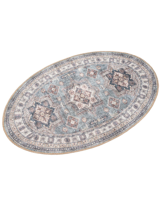 Washable Soft Green 2' x 3' 1 Timeless Oval Area Rug Easy to Clean Stain Resistant & Durable Traditional Classic Vintage Design Carpet for Sale at Rug Engine