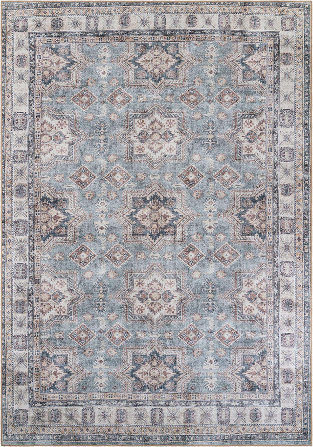 Washable Soft Green 8' 4 x 12' Timeless Rectangle Area Rug Easy to Clean Stain Resistant & Durable Traditional Classic Vintage Design Carpet for Sale at Rug Engine