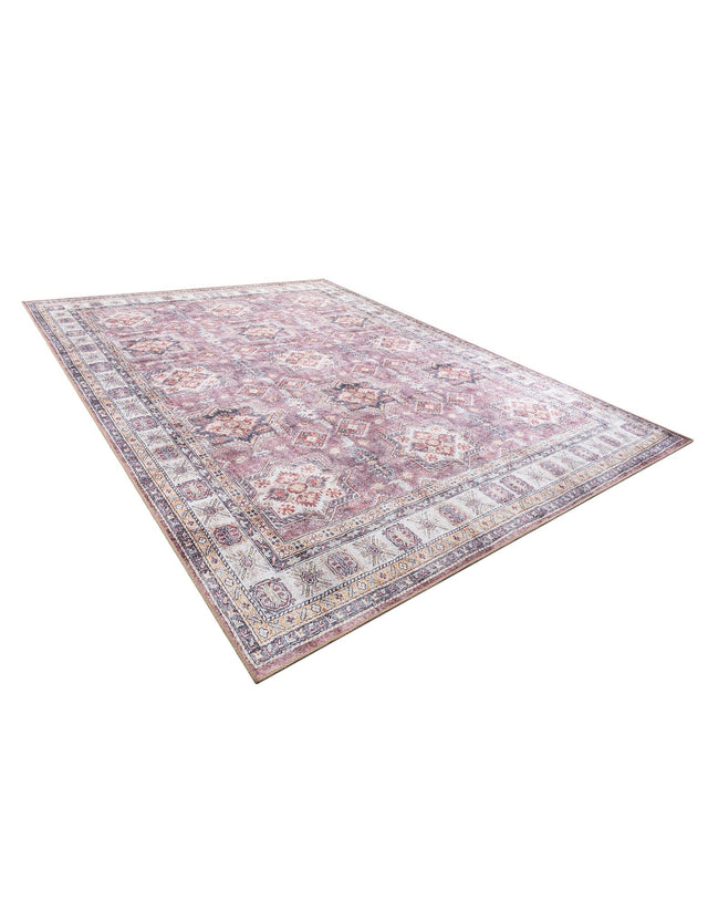 Washable Antique Rose Pink 9' 5 x 13' 1 Timeless Rectangle Area Rug Easy to Clean Stain Resistant & Durable Traditional Classic Vintage Design Carpet for Sale at Rug Engine
