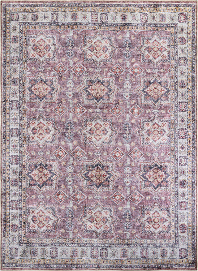 Washable Antique Rose Pink 9' 5 x 13' 1 Timeless Rectangle Area Rug Easy to Clean Stain Resistant & Durable Traditional Classic Vintage Design Carpet for Sale at Rug Engine
