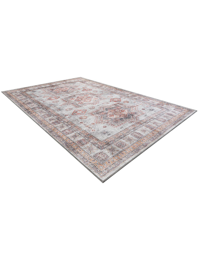 Washable Ivory 6' 1 x 9' Timeless Rectangle Area Rug Easy to Clean Stain Resistant & Durable Traditional Classic Vintage Design Carpet for Sale at Rug Engine