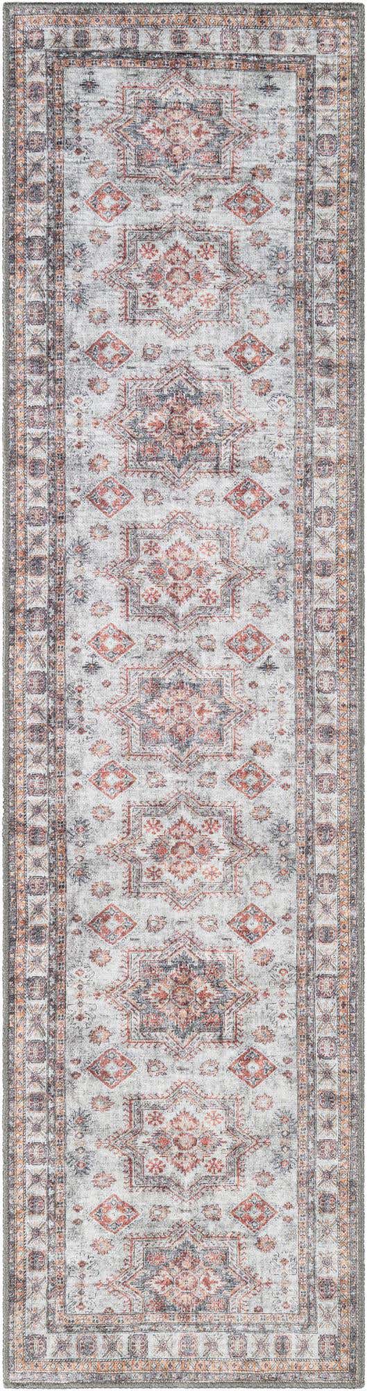 Washable Ivory 2' x 8' Timeless Runner Area Rug Easy to Clean Stain Resistant & Durable Traditional Classic Vintage Design Carpet for Sale at Rug Engine