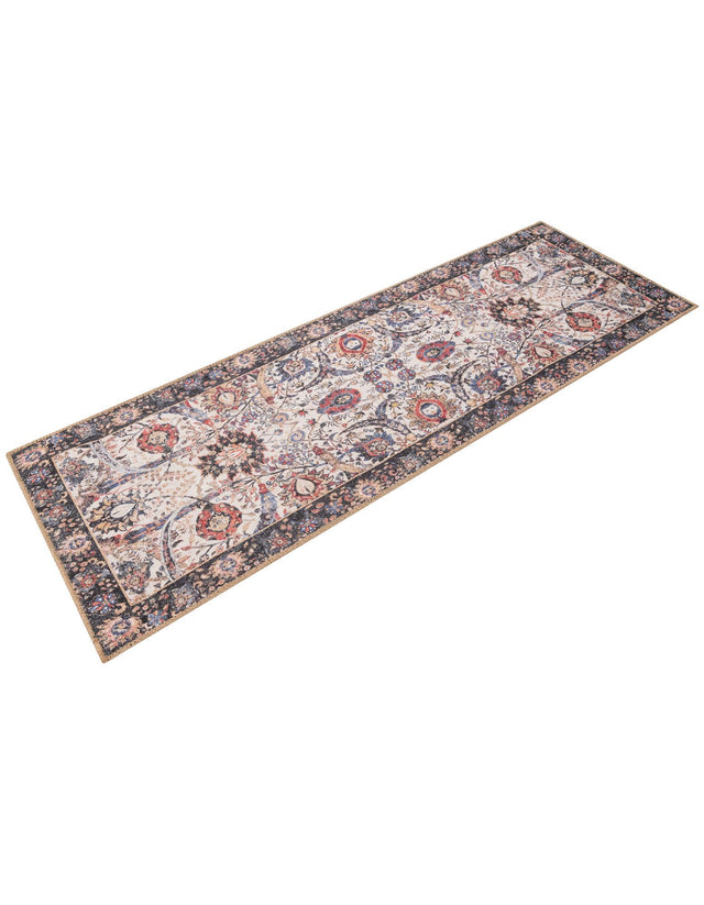 Washable Ivory 2' x 6' 1 Timeless Runner Area Rug Easy to Clean Stain Resistant & Durable Traditional Classic Vintage Design Carpet for Sale at Rug Engine