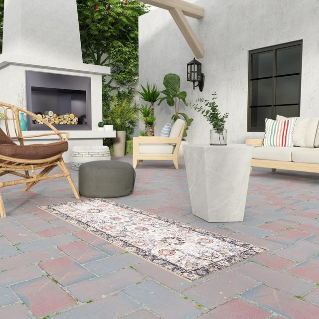 Washable Ivory 2' x 6' 1 Timeless Runner Area Rug Easy to Clean Stain Resistant & Durable Traditional Classic Vintage Design Carpet for Sale at Rug Engine