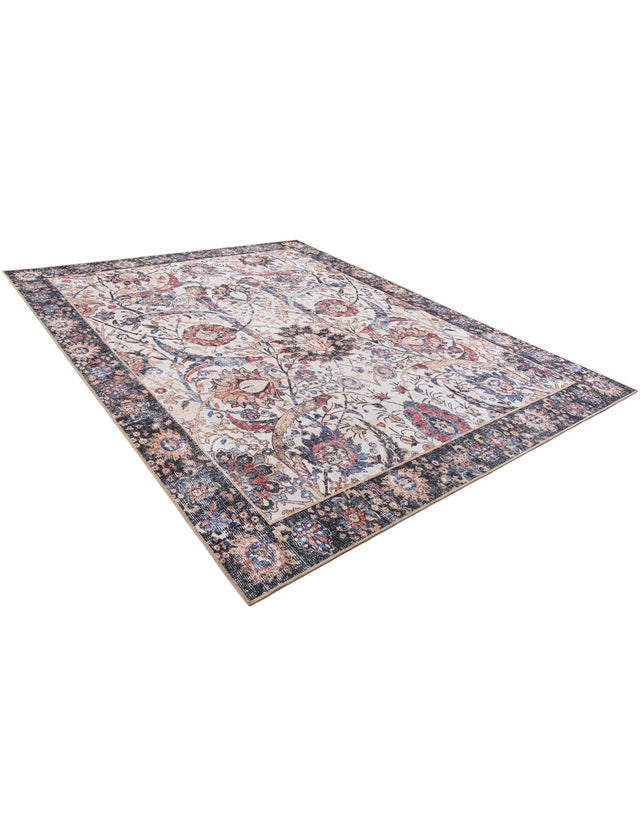 Washable Ivory 7' 10 x 10' Timeless Rectangle Area Rug Easy to Clean Stain Resistant & Durable Traditional Classic Vintage Design Carpet for Sale at Rug Engine