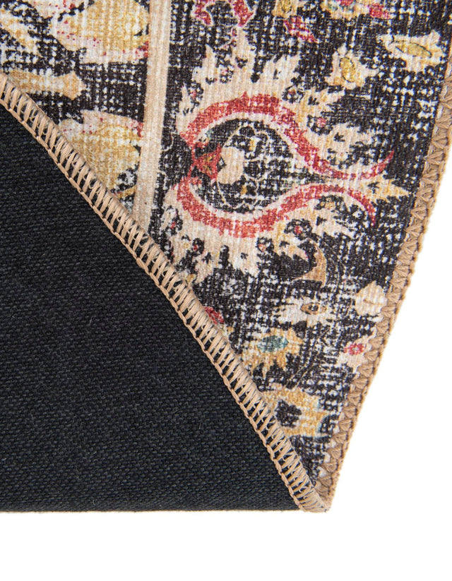 Washable Vintage Green 5' 1 x 5' 1 Timeless Round Area Rug Easy to Clean Stain Resistant & Durable Traditional Classic Vintage Design Carpet for Sale at Rug Engine