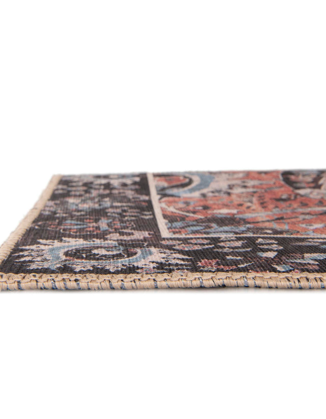 Washable Vintage Rust Red 9' 5 x 13' 1 Timeless Rectangle Area Rug Easy to Clean Stain Resistant & Durable Traditional Classic Vintage Design Carpet for Sale at Rug Engine