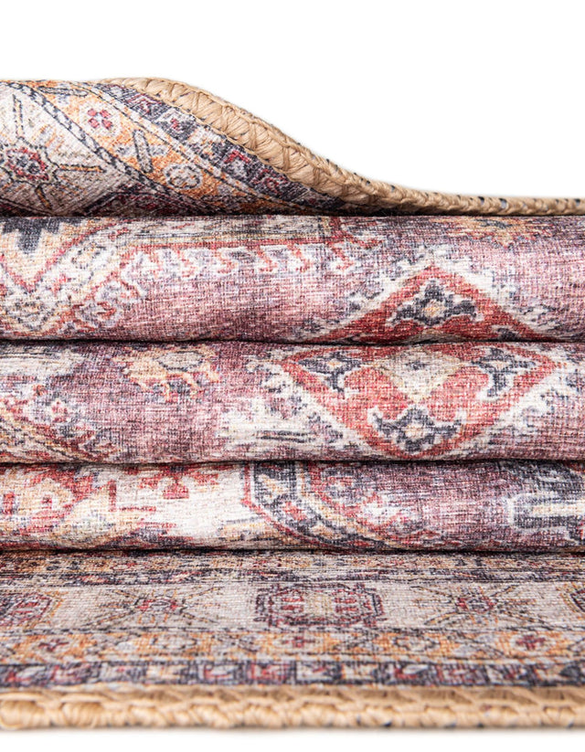 Washable Antique Rose Pink 8' 4 x 12' Timeless Rectangle Area Rug Easy to Clean Stain Resistant & Durable Traditional Classic Vintage Design Carpet for Sale at Rug Engine