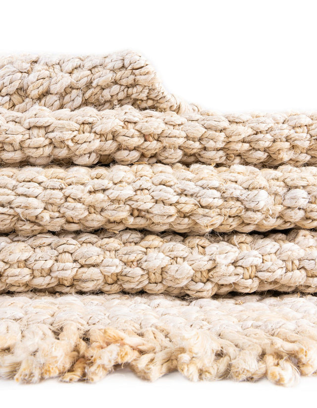 Ivory 7' 10 x 7' 10 Chunky Jute Square Area Rug 100% All Natural Jute Sustainable Eco-Friendly Carpet Mat for Natural Interior Design Homes for Sale at Rug Engine