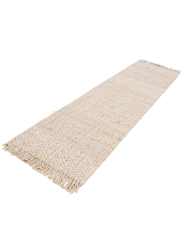 Ivory 2' x 8' Chunky Jute Runner Area Rug 100% All Natural Jute Sustainable Eco-Friendly Carpet Mat for Natural Interior Design Homes for Sale at Rug Engine