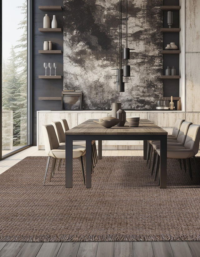Gray 10' x 10' Chunky Jute Square Area Rug 100% All Natural Jute Sustainable Eco-Friendly Carpet Mat for Natural Interior Design Homes for Sale at Rug Engine