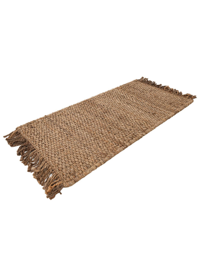 Natural 2' x 4' 1 Chunky Jute Runner Area Rug 100% All Natural Jute Sustainable Eco-Friendly Carpet Mat for Natural Interior Design Homes for Sale at Rug Engine