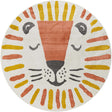 Ivory 7' 10 x 7' 10 Whimsy Kids Round Area Rug for Baby Nursery, Toddler Playroom, Bedrooms