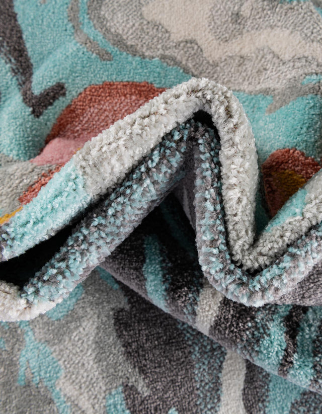 Ivory 7' 10 x 7' 10 Whimsy Kids Round Area Rug for Baby Nursery, Toddler Playroom, Bedrooms