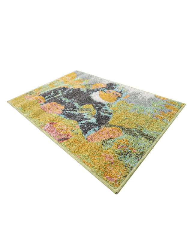 Multicolor 2' 2 x 3' 1 Whimsy Kids Rectangle Area Rug for Baby Nursery, Toddler Playroom, Bedrooms