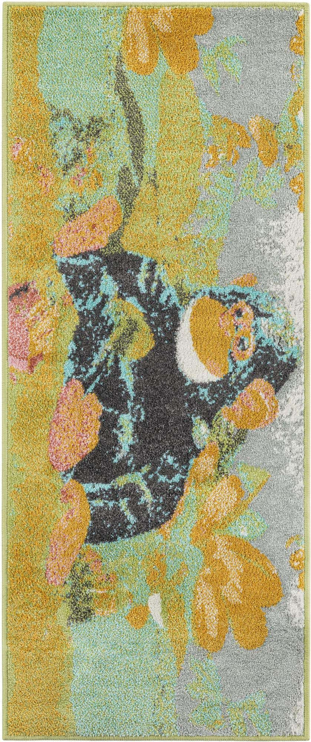 Multicolor 2' 2 x 5' 1 Whimsy Kids Runner Area Rug for Baby Nursery, Toddler Playroom, Bedrooms Playful Fun Design Easy Clean Carpet for Sale at Rug Engine