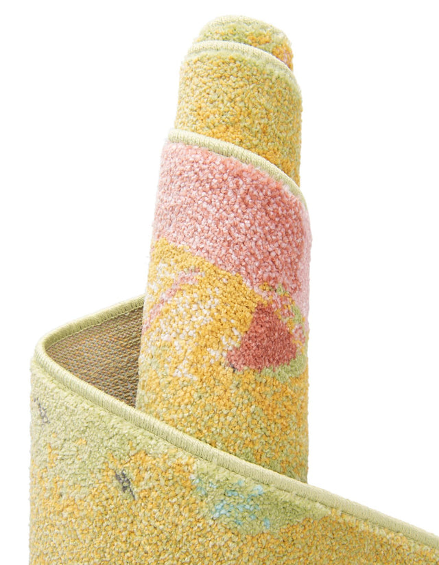 Multicolor 2' 2 x 3' 1 Whimsy Kids Rectangle Area Rug for Baby Nursery, Toddler Playroom, Bedrooms