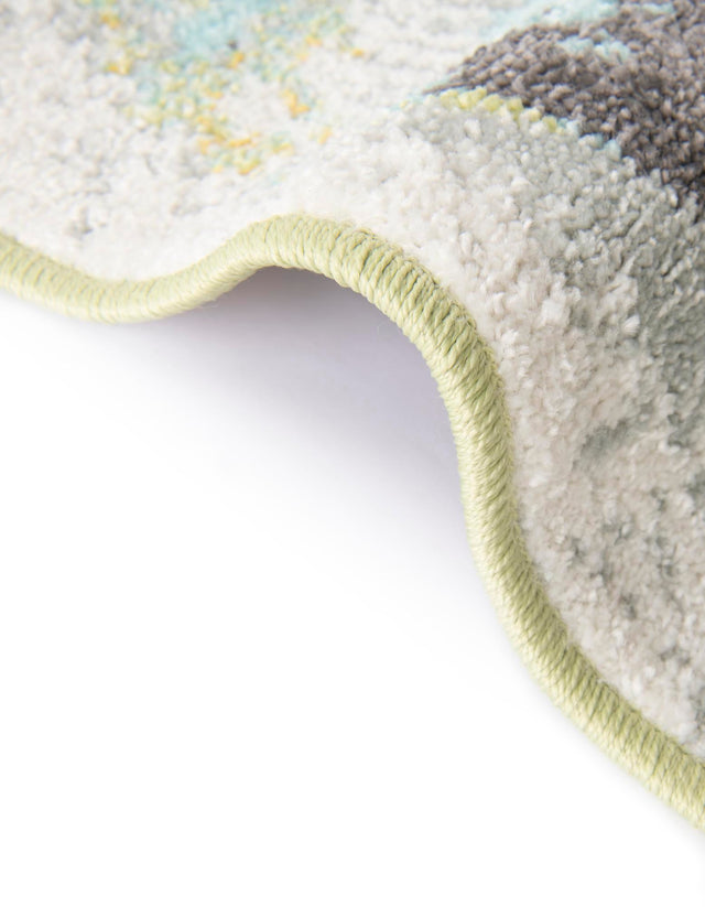 Multicolor 3' 3 x 3' 3 Whimsy Kids Round Area Rug for Baby Nursery, Toddler Playroom, Bedrooms