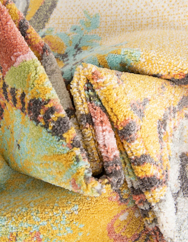 Multicolor 5' 3 x 8' Whimsy Kids Rectangle Area Rug for Baby Nursery, Toddler Playroom, Bedrooms