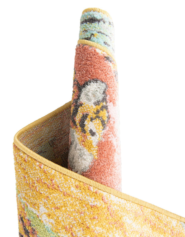 Multicolor 7' 10 x 10' Whimsy Kids Rectangle Area Rug for Baby Nursery, Toddler Playroom, Bedrooms