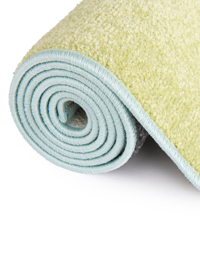 Blue 7' 10 x 10' Whimsy Kids Rectangle Area Rug for Baby Nursery, Toddler Playroom, Bedrooms