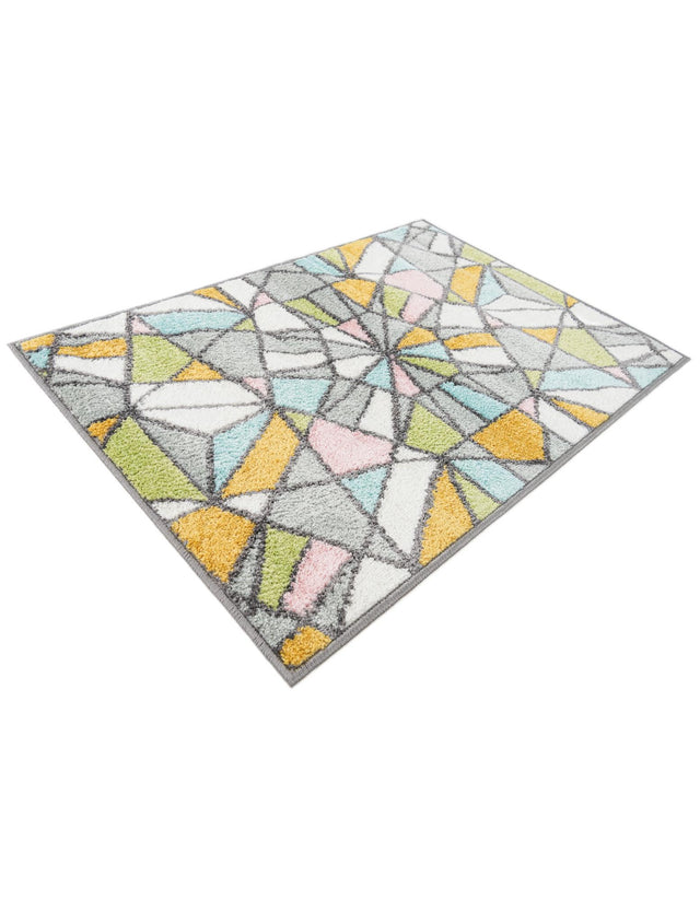 Multicolor 2' 2 x 3' 1 Whimsy Kids Rectangle Area Rug for Baby Nursery, Toddler Playroom, Bedrooms