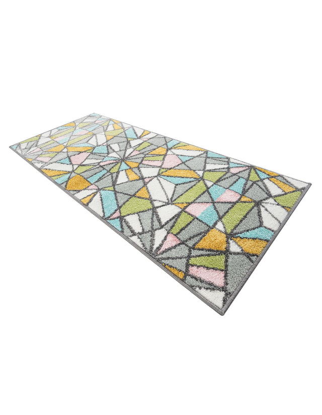 Multicolor 2' 2 x 5' 1 Whimsy Kids Runner Area Rug for Baby Nursery, Toddler Playroom, Bedrooms